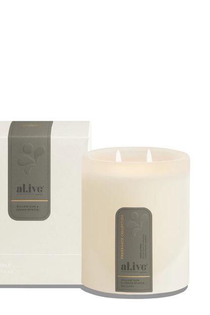 Alive Soy Candle - Willow Gum & Lemon Myrtle