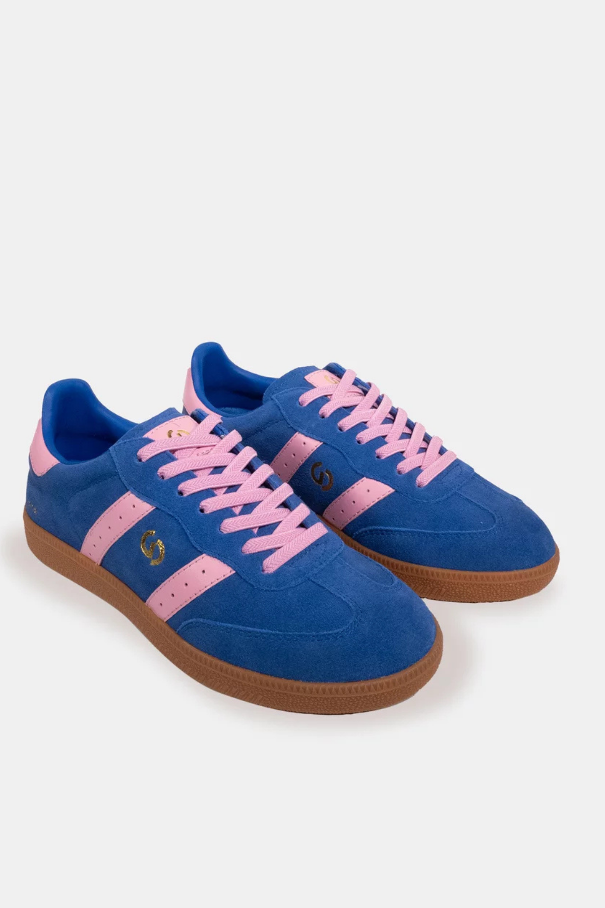 Goodsole 2001 Parallel Sneaker - Cobalt Blue/Pink Suede