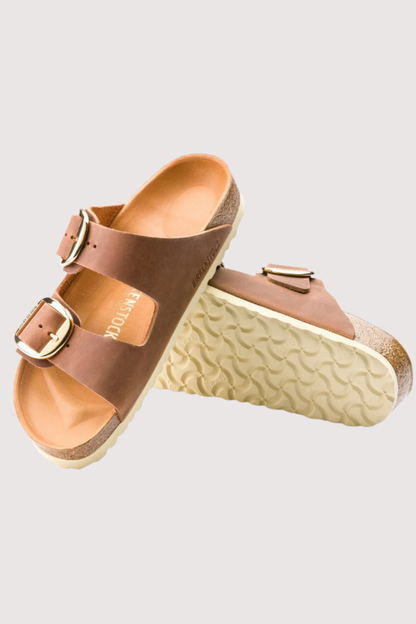 Birkenstock Arizona - Big Buckle Cognac Oiled Leather