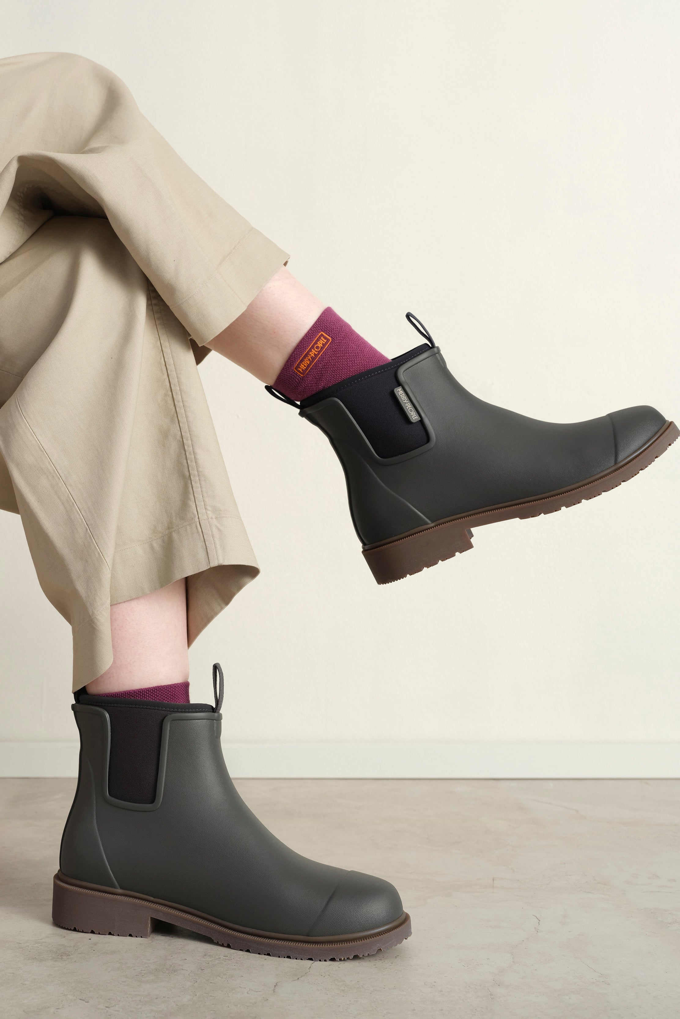 Merry People Bobbi Gumboots/Rainboots - Charcoal
