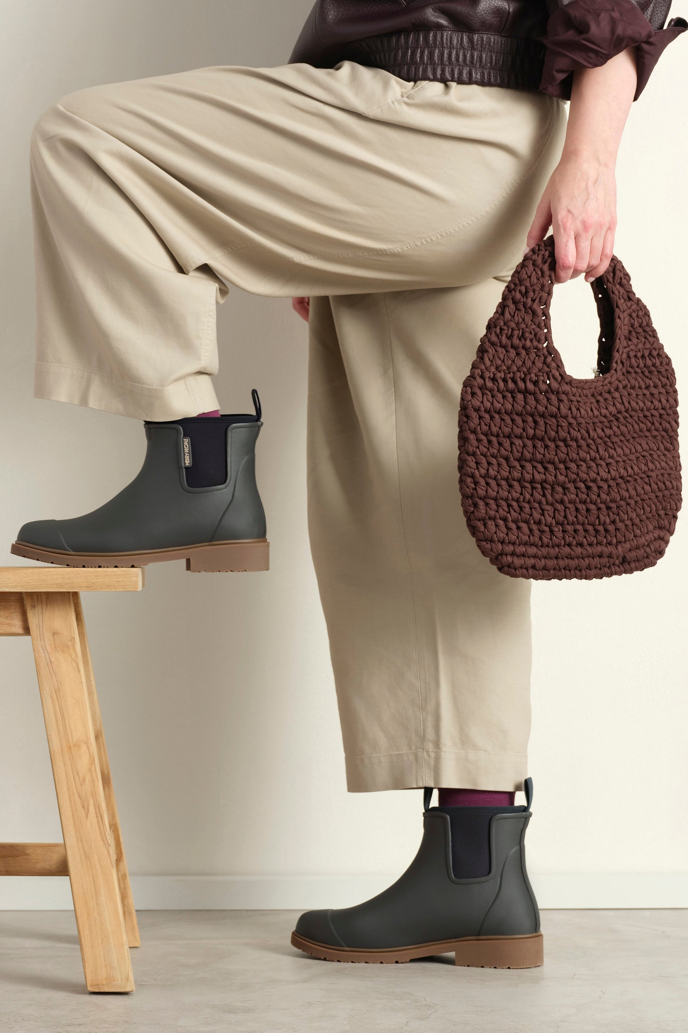 Merry People Bobbi Gumboots/Rainboots - Charcoal