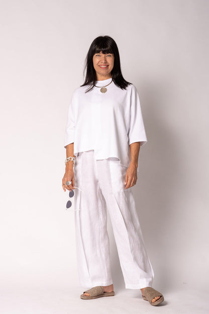 Serenelle Cotton Top - White