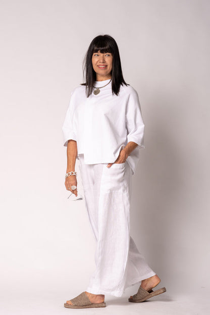 Serenelle Cotton Top - White