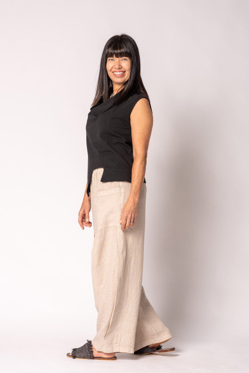 Olenna Linen Pants - Latte