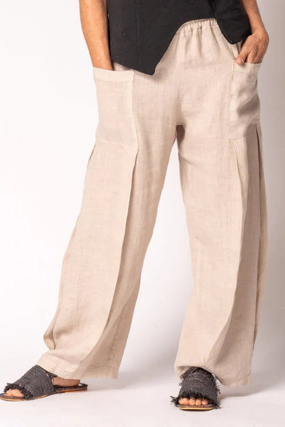 Olenna Linen Pants - Latte
