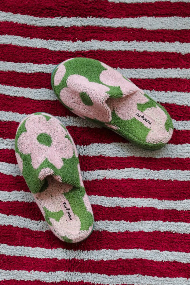 Mosey & Me Terry Slippers - Flowerbed