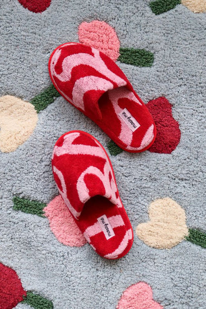 Mosey & Me Terry Slippers - Ribbon