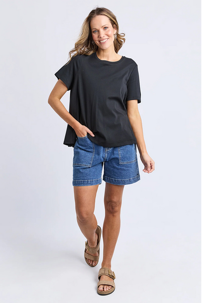 Elm Daisy Tee - Black