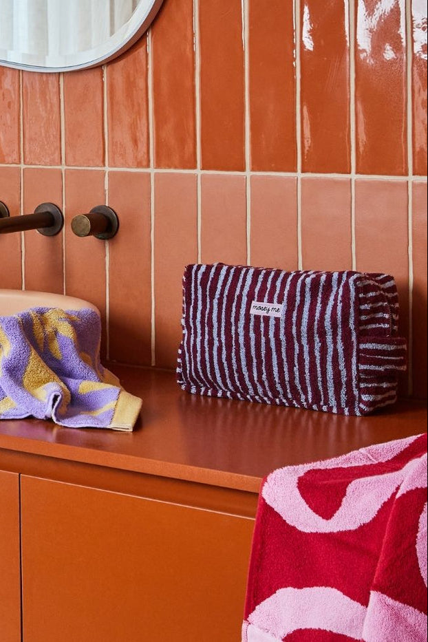 Terry Toiletry Bag - Strokes