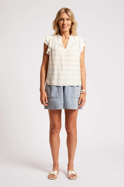 Sovana Frill Tank - White