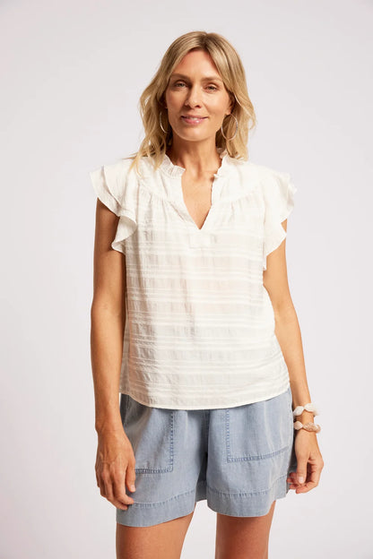Sovana Frill Tank - White