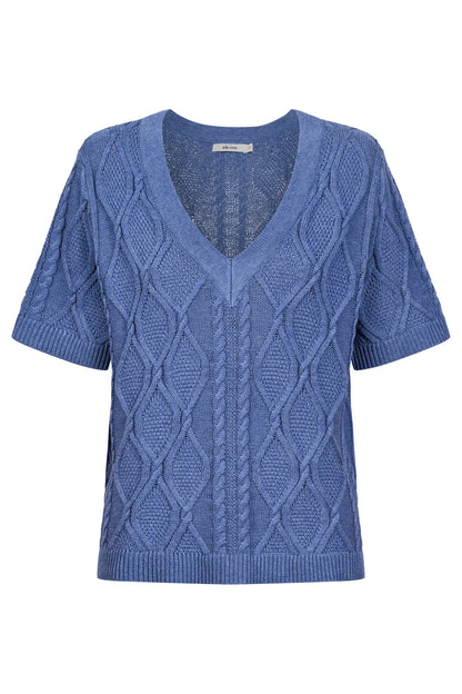 Casa Cable V Knit - Marine