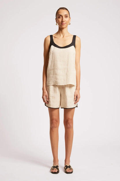 Maris Splice Tank - Tusk / Black