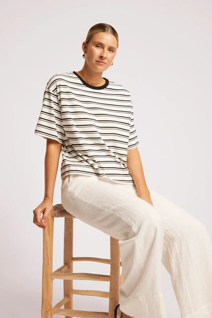 Paloma Striped Tshirt - Black / White