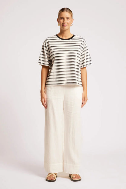 Paloma Striped Tshirt - Black / White