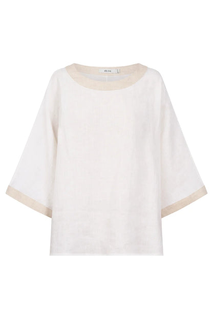 Maris Relaxed Splice Top - White / Tusk