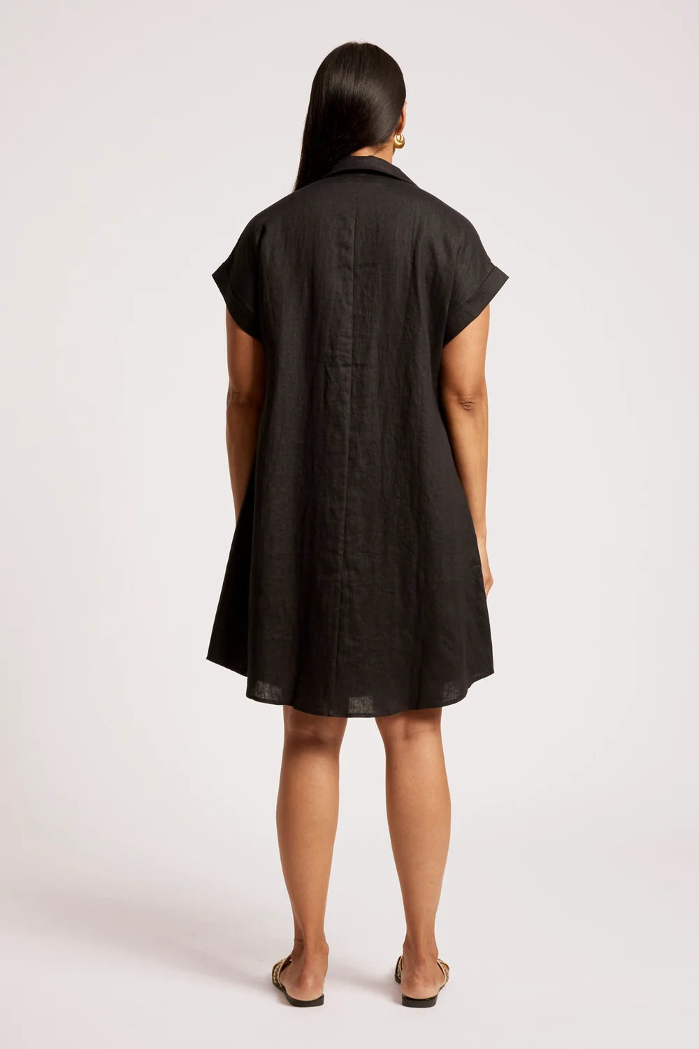 Maris Shirt Dress - Black