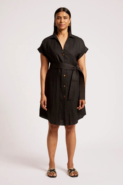 Maris Shirt Dress - Black