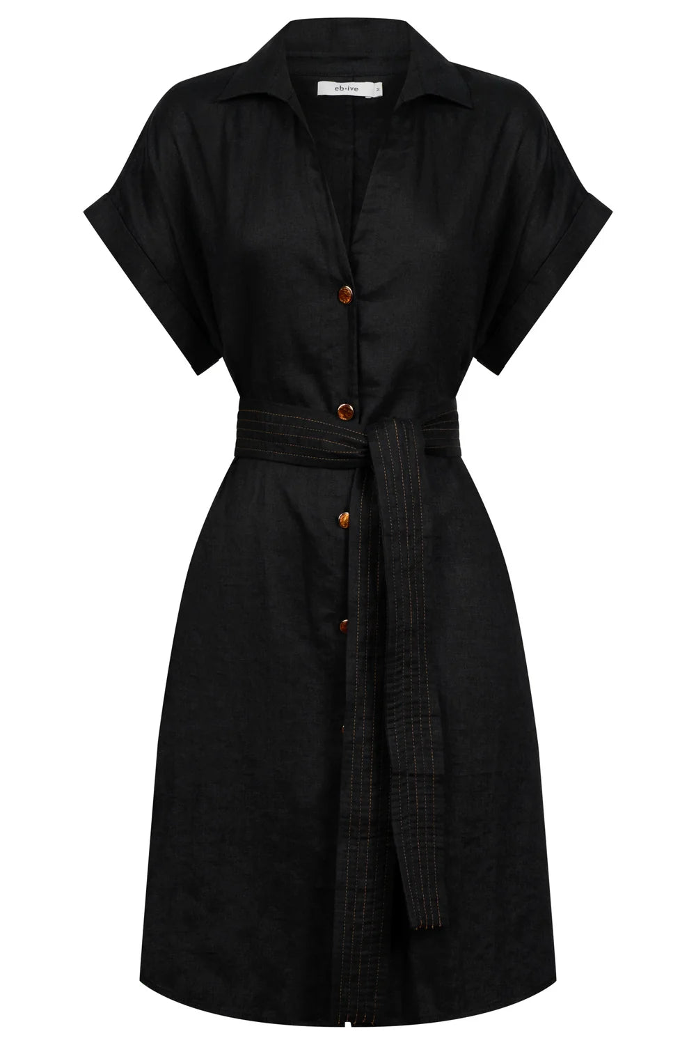 Maris Shirt Dress - Black