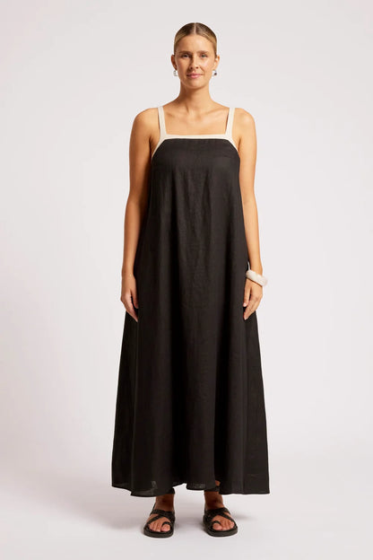 Maris Splice Tank Maxi Dress - Black / Tusk
