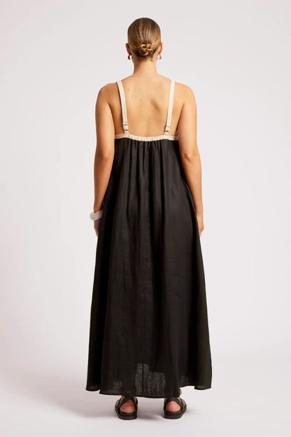 Maris Splice Tank Maxi Dress - Black / Tusk