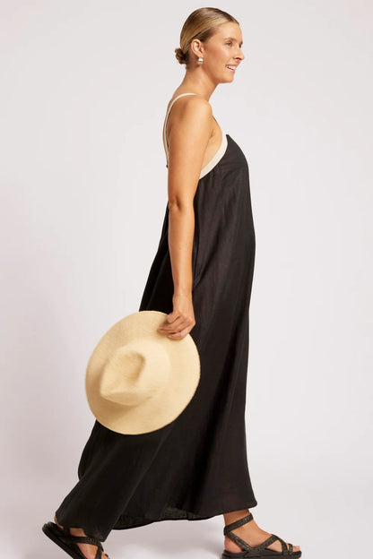 Maris Splice Tank Maxi Dress - Black / Tusk