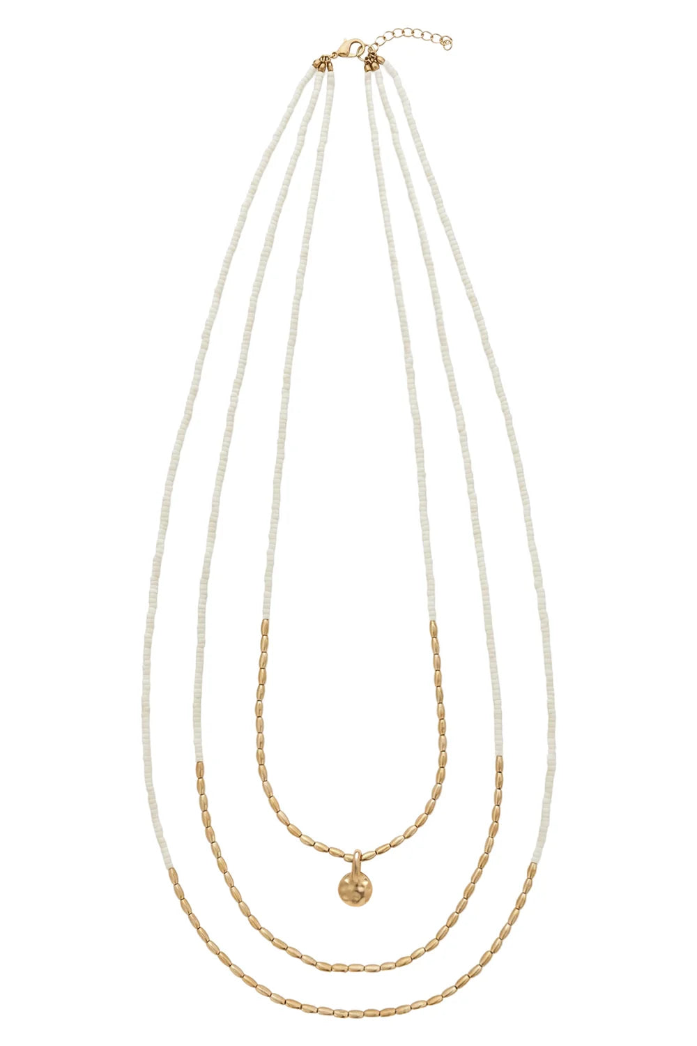 Retreat Necklace - Matt Gold/Ivory