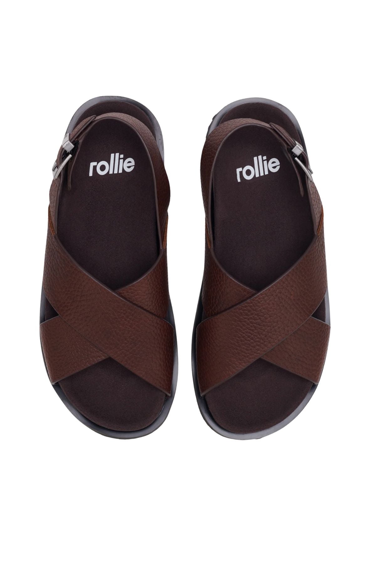 Rhodes Cross Sandal - Chocolate