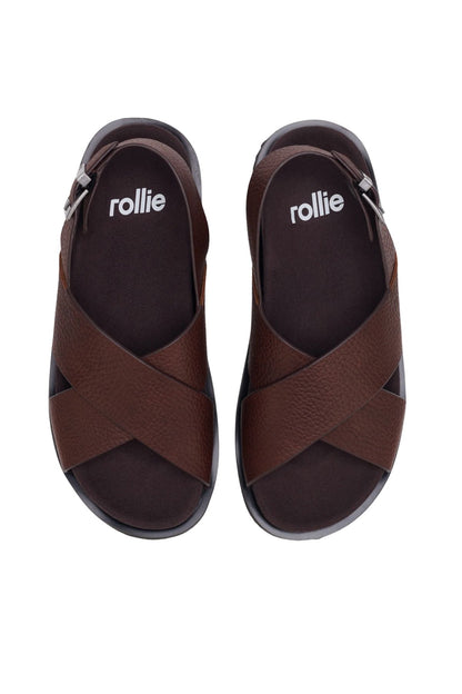 Rhodes Cross Sandal - Chocolate