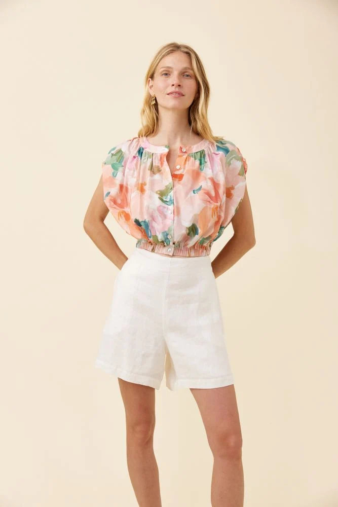 Rosa Reversible Crop Top - Floral