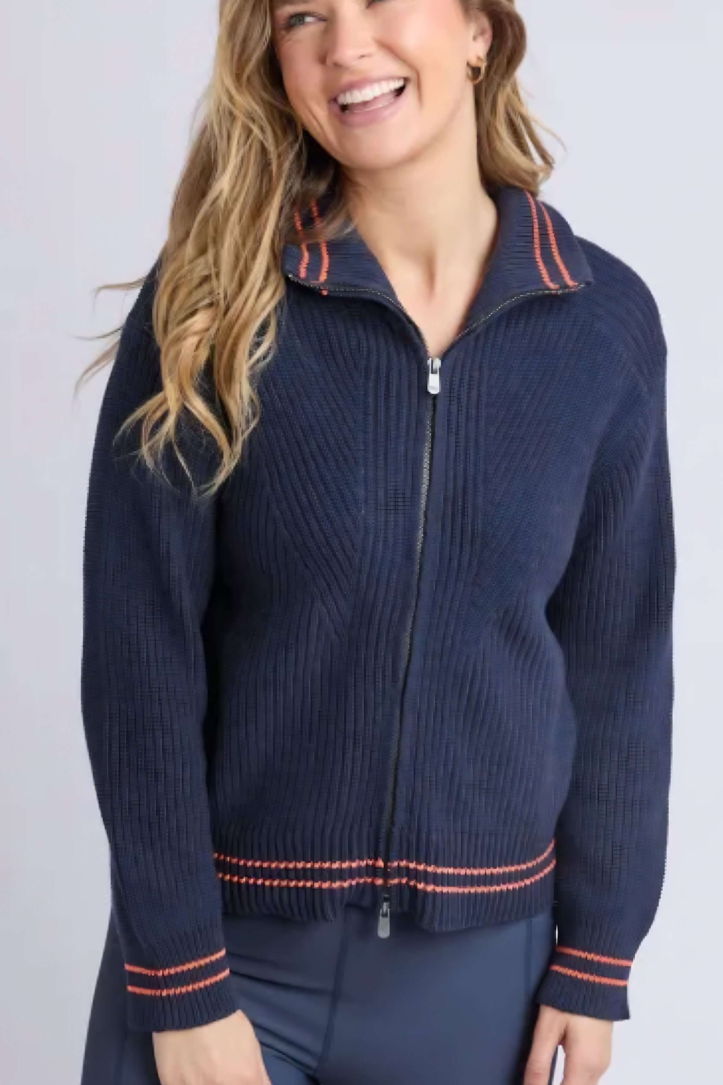 Modern Zip Crew - Navy