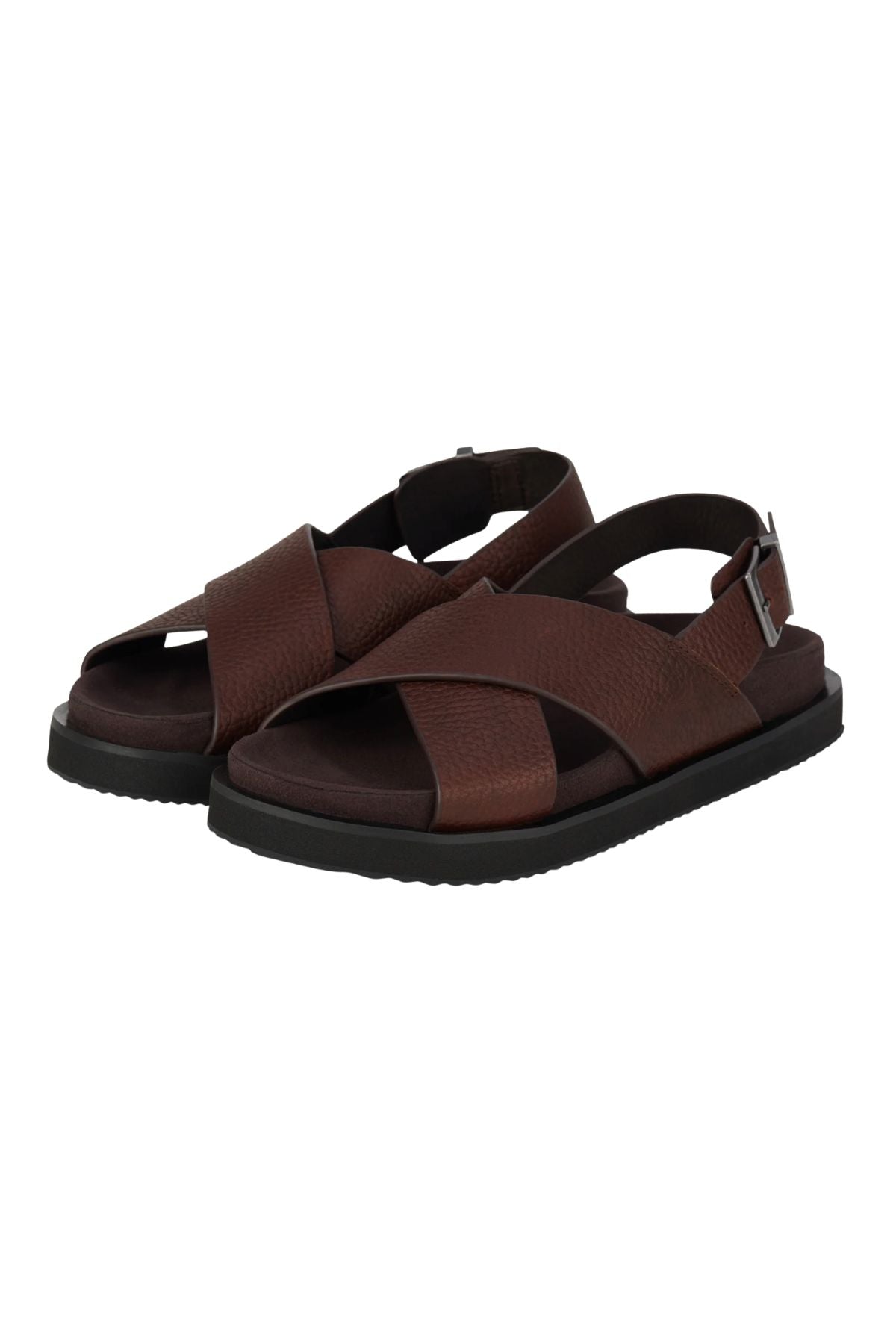 Rhodes Cross Sandal - Chocolate