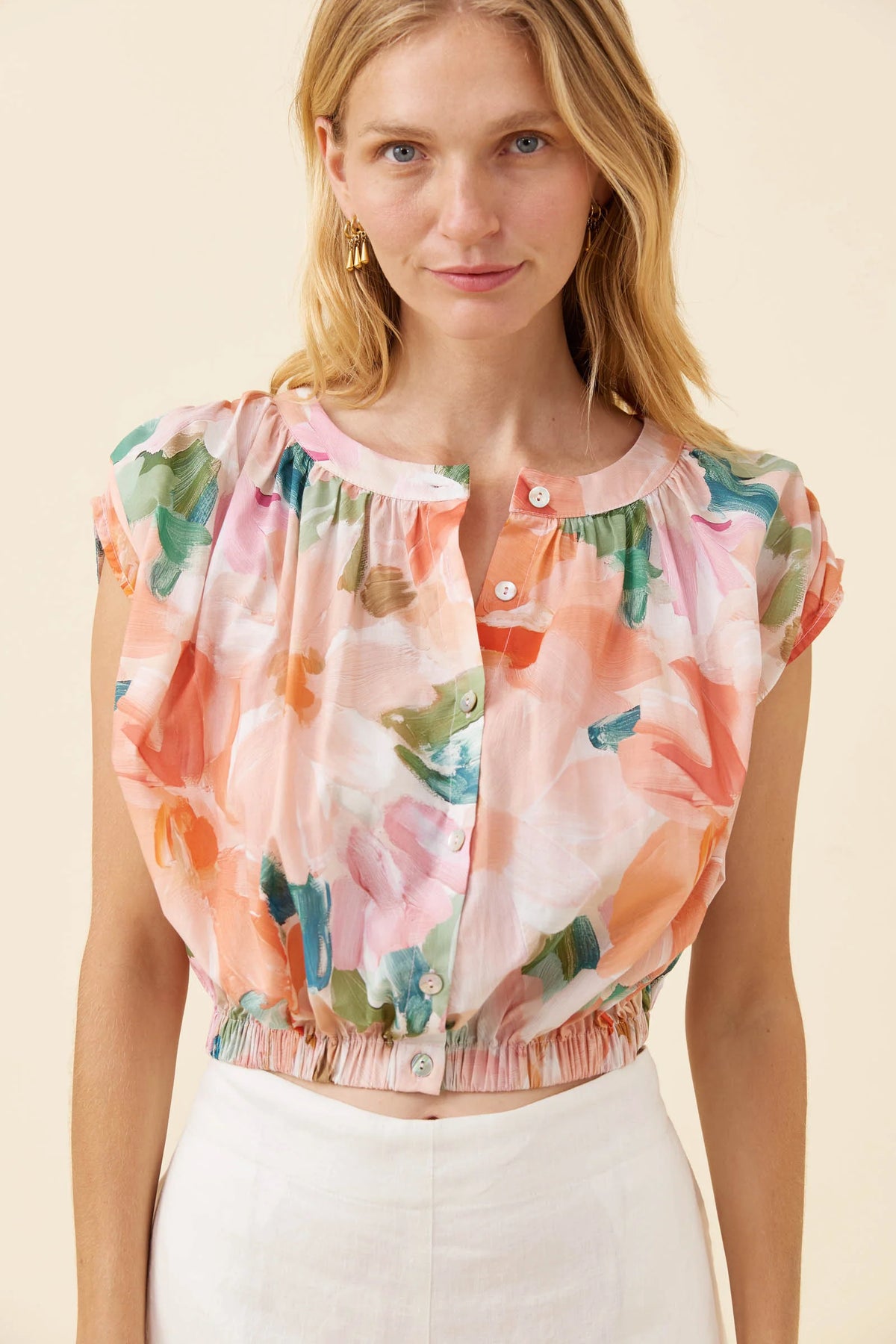 Rosa Reversible Crop Top - Floral