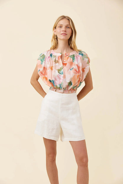 Rosa Reversible Crop Top - Floral