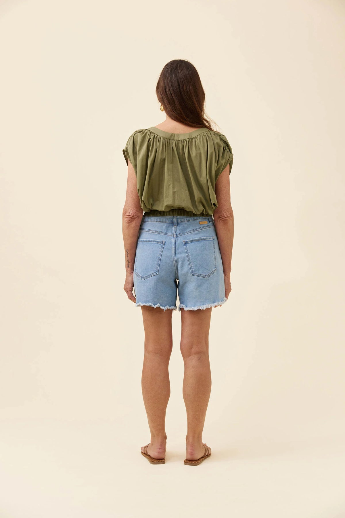 Rosa Reversible Crop Top - Sage