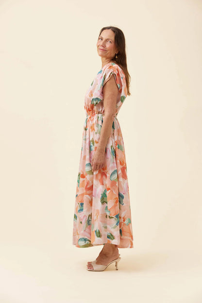 Rosa Reversible Maxi Dress - Floral