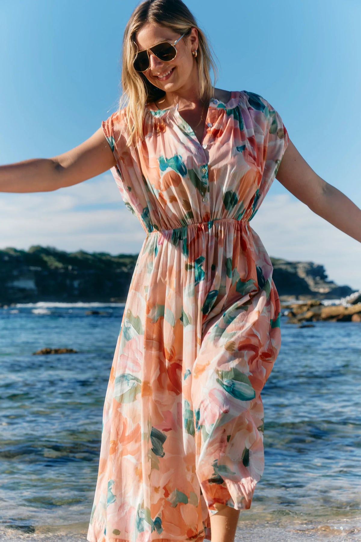 Rosa Reversible Maxi Dress - Floral
