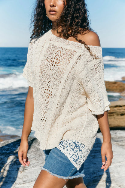 Maggie Crochet Top - Canvas