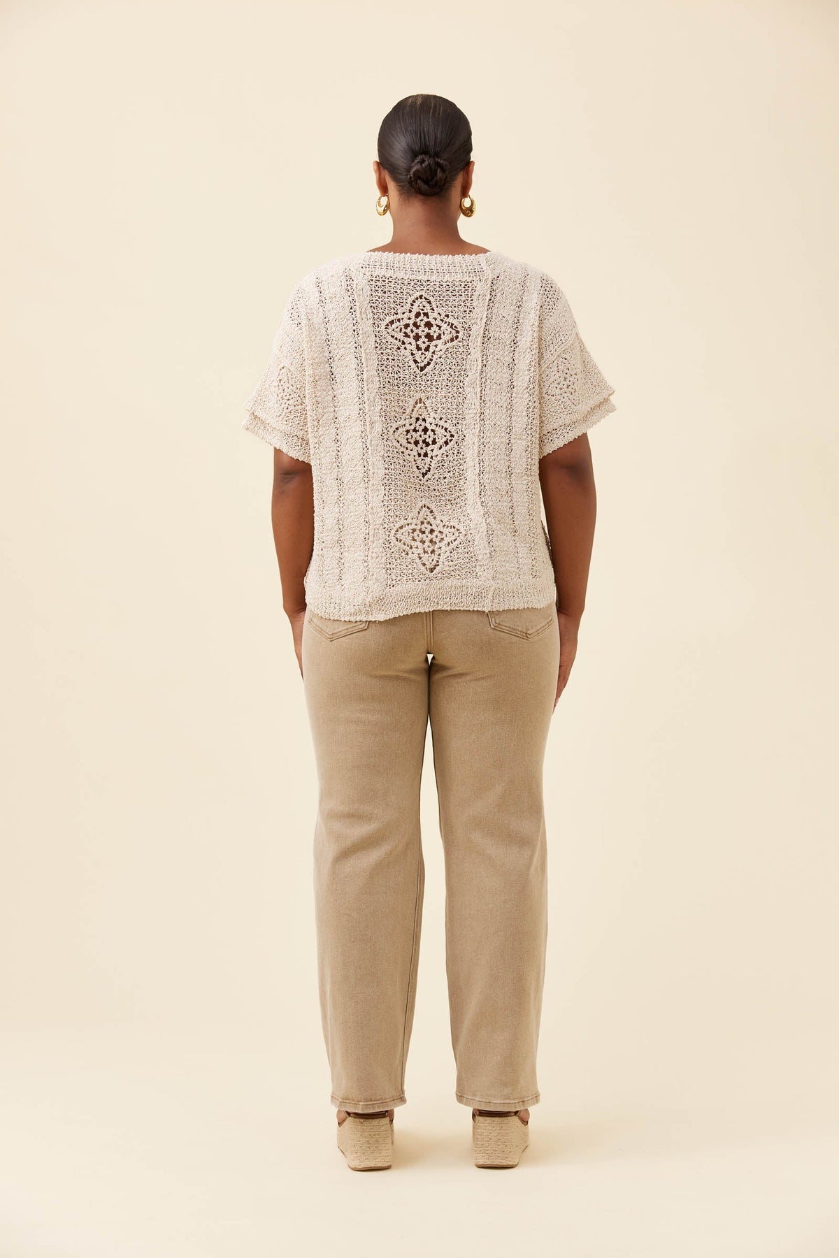 Maggie Crochet Top - Canvas