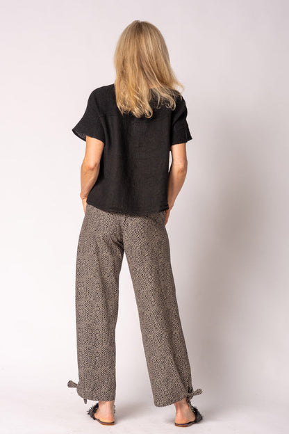Delara Cotton Pants - Onyx