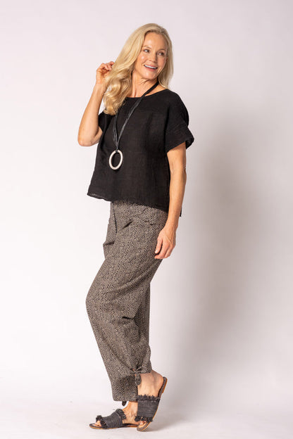 Delara Cotton Pants - Onyx