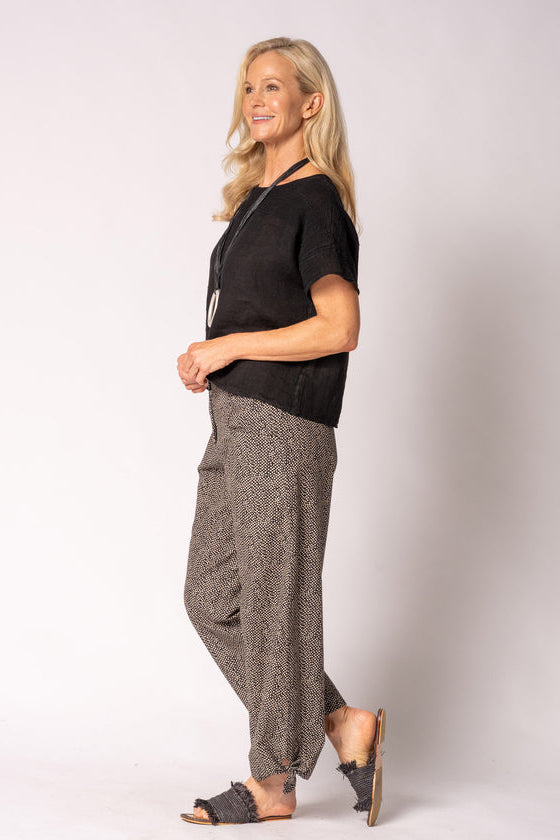 Delara Cotton Pants - Onyx