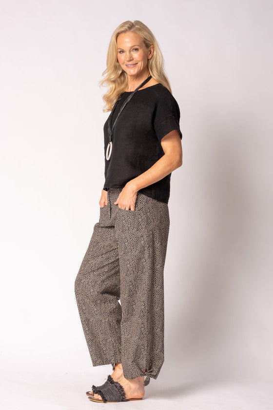 Delara Cotton Pants - Onyx