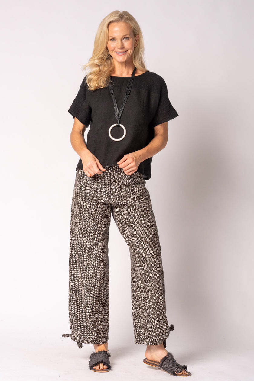 Delara Cotton Pants - Onyx