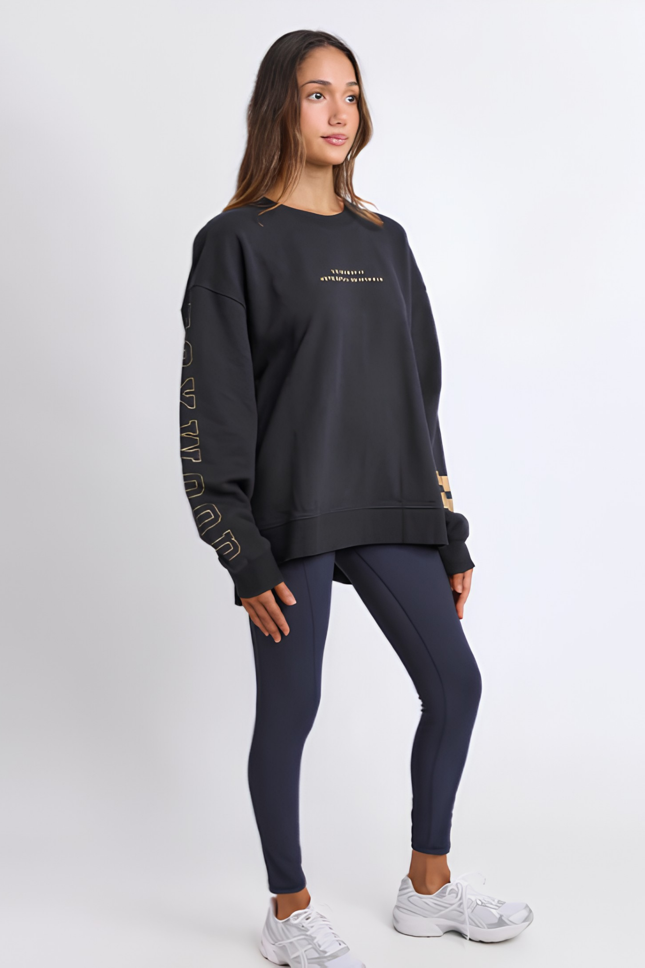 Foxwood Metallic Origin Crew - Black with Gold