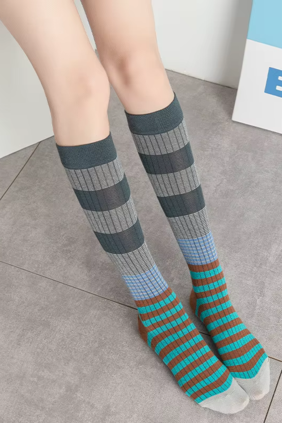 Funky Long Stripe Socks