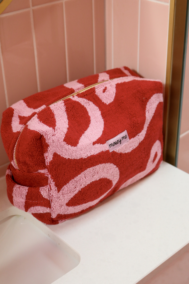 Terry Toiletry Bag - Ribbon