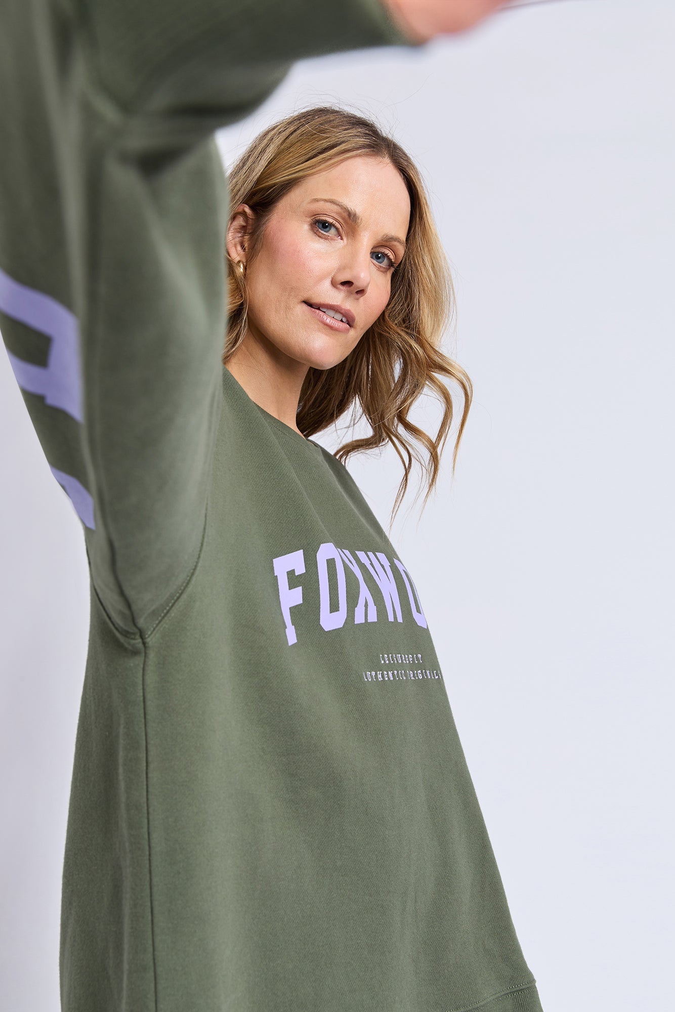 Foxwood Interval Crew -Khaki/Lilac