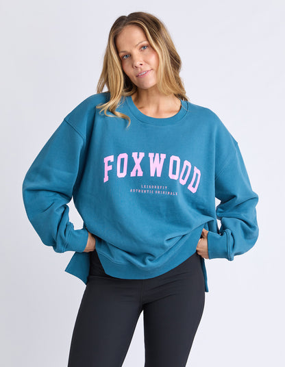 Foxwood Interval Crew - Ocean/Neon Pink