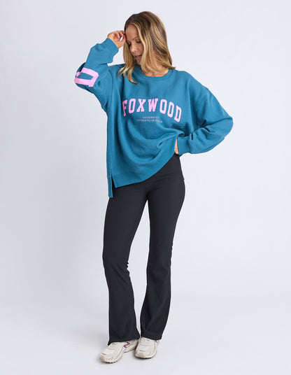 Foxwood Interval Crew - Ocean/Neon Pink